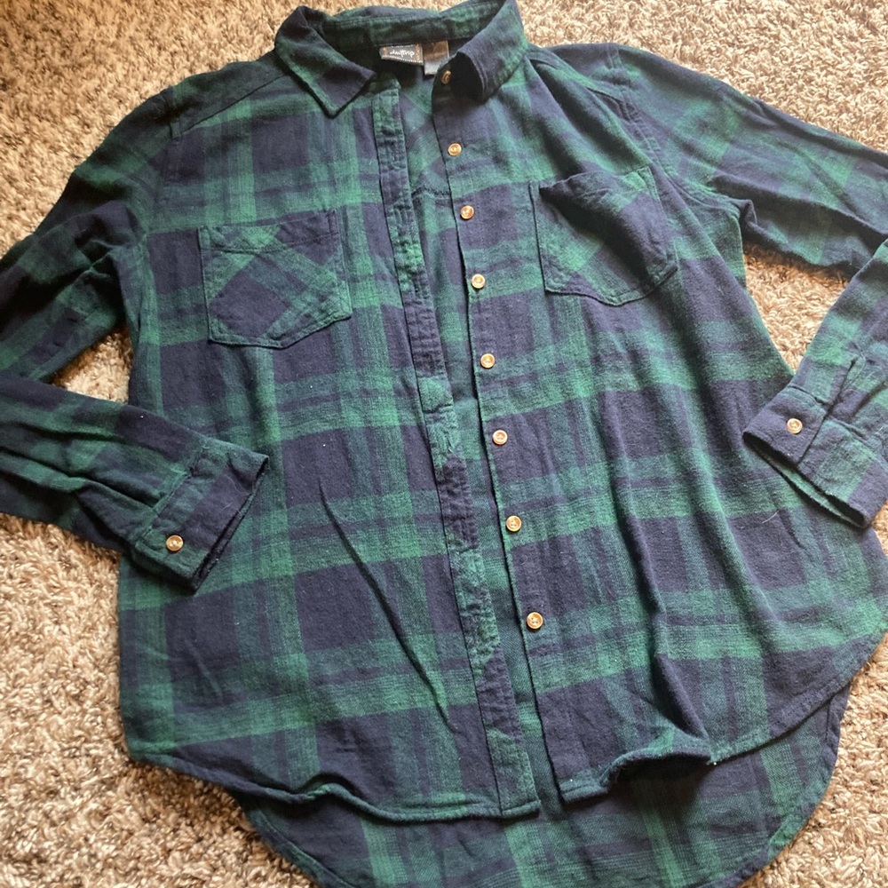 Buckle flannel shirt